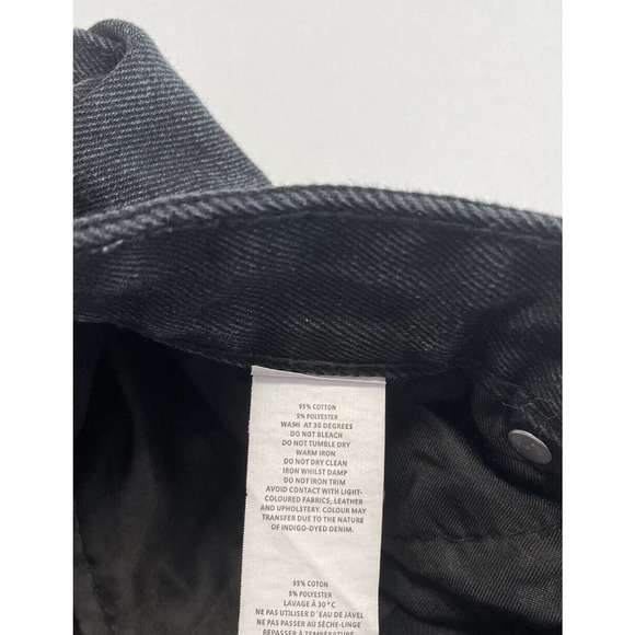 Pretty Little Thing Black Busted Knee Jeans Size 8 High Rise Distressed M13 - Picture 5 of 5